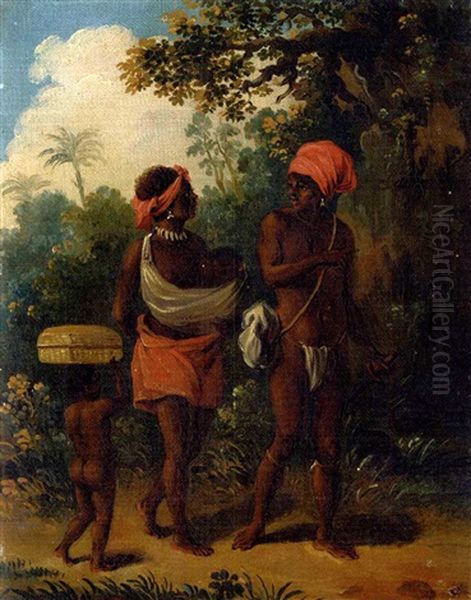 A Native Family Of St. Vincent Oil Painting by Agostino Brunias