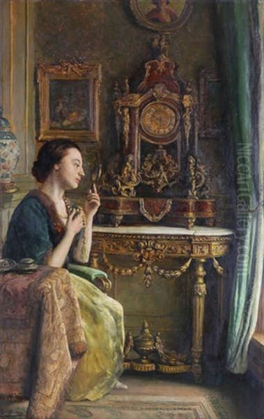 Coquetterie Oil Painting by Leon de Meutter Brunin