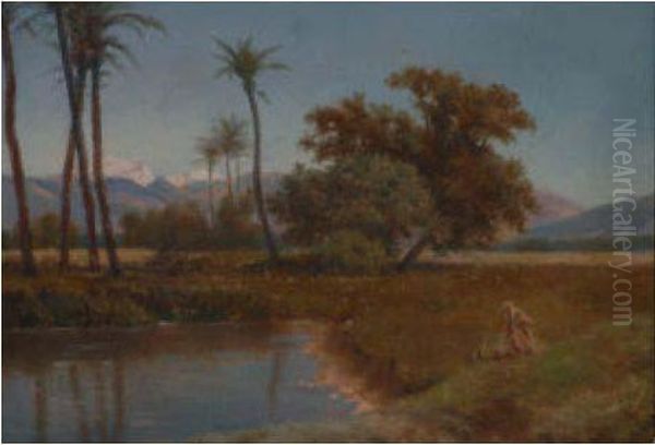 Au Bord De L'oued En Kabylie Oil Painting by Henri Allouard