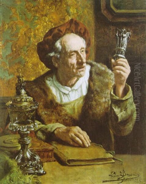 De Zilversmid Oil Painting by Leon de Meutter Brunin