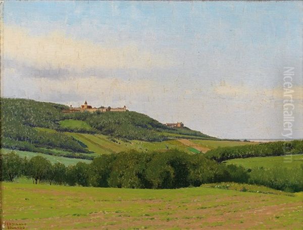 Blick Vom Kobenzl Auf Den Kahlen- Und Leopoldsberg Oil Painting by Ferdinand Brunner