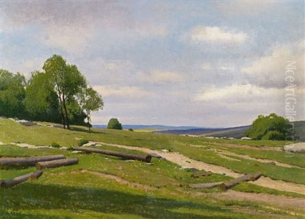 Landschaft Aus Dem Waldviertel Oil Painting by Ferdinand Brunner