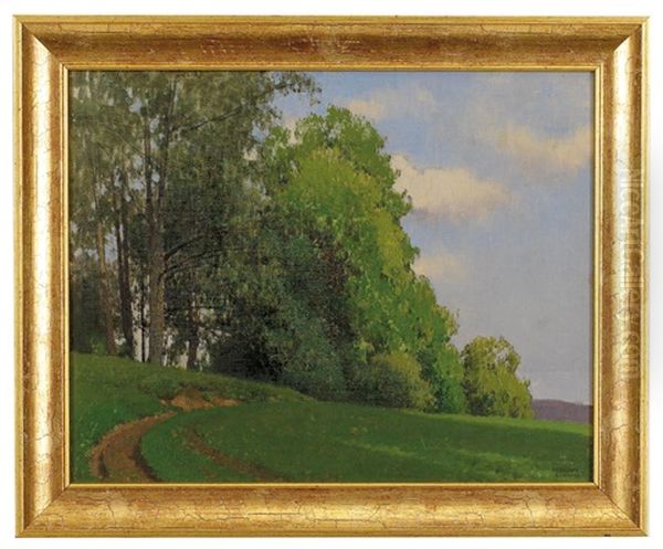 Weg Am Waldrand Oil Painting by Ferdinand Brunner