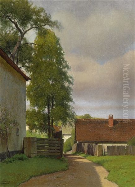 Aus Haslach, O. Oe Oil Painting by Ferdinand Brunner