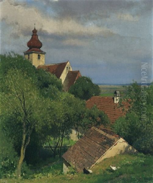 Hochsommertag Oil Painting by Ferdinand Brunner