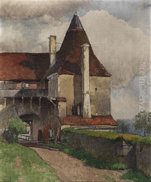 Alter Turm In Burghausen Oil Painting by Ferdinand Brunner