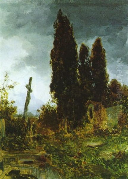 Landschaftsmotiv Oil Painting by Ferdinand Brunner