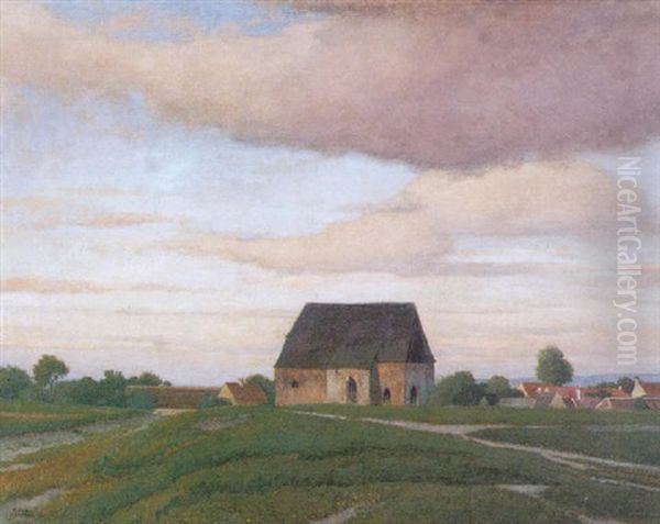 Dorf Im Waldviertel Oil Painting by Ferdinand Brunner