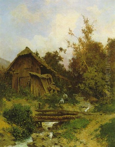 Muhle Am Waldbach by Ferdinand Brunner