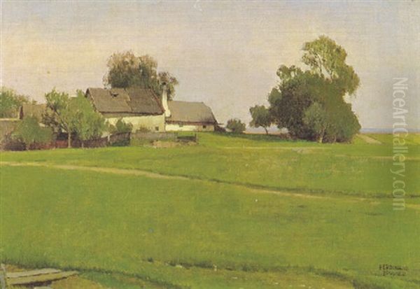 Landschaft Bei Drosendorf Oil Painting by Ferdinand Brunner