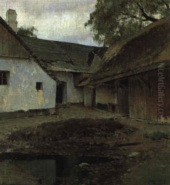 Bauernhof Oil Painting by Ferdinand Brunner