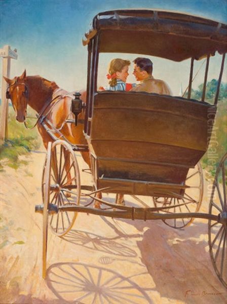 The Carriage Ride Oil Painting by Frederick Sands Brunner