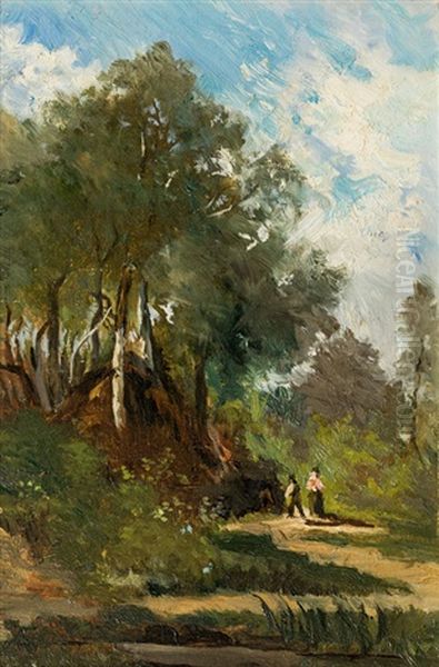 Pendants: Sommerliche Landschaften Oil Painting by Joseph Brunner