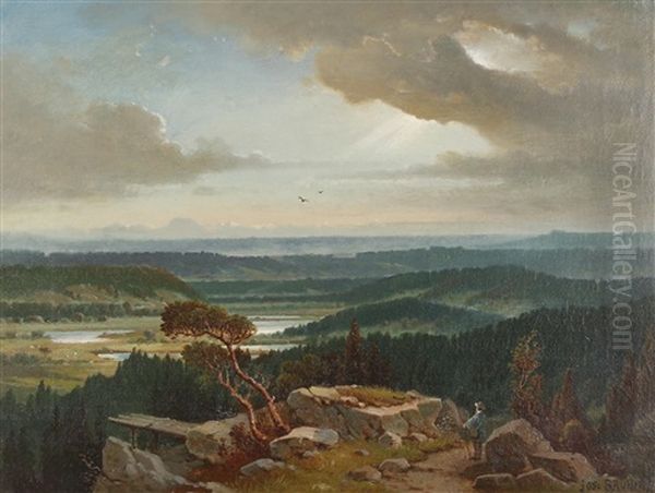 Voralpenlandschaft Nach Dem Gewitter Oil Painting by Joseph Brunner