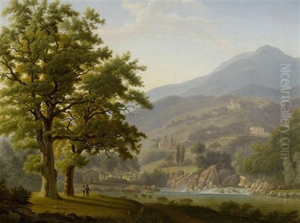 Italienische Ansicht Oil Painting by Salomon Brunner