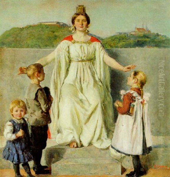 Allegorie Auf Die Stadtgrundung Prags Oil Painting by Samuel Brunner