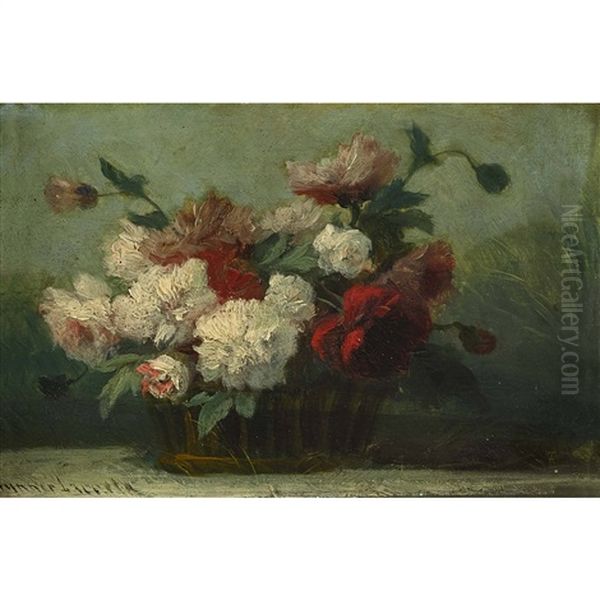 Composition De Fleurs Oil Painting by Emile-Henri Brunner-Lacoste