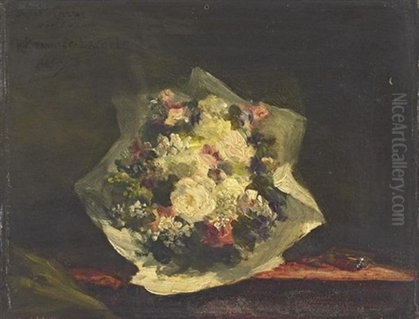 Bouquet De Fleurs Oil Painting by Emile-Henri Brunner-Lacoste