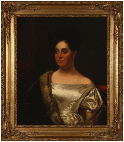 Portrait Of Ellen Adair White Oil Painting by Washington Allston