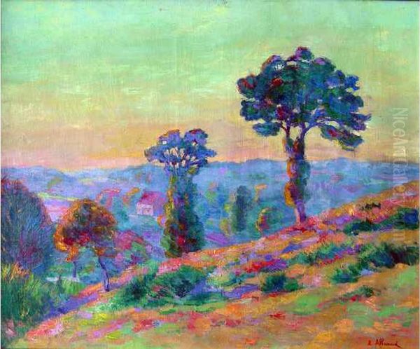 paysage Du Limousin  Oil Painting by Eugene Alluaud