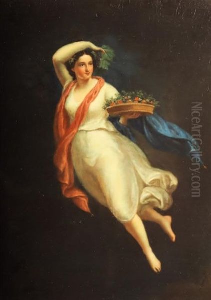 A Bouquest For The Maiden Oil Painting by George de Forest Brush