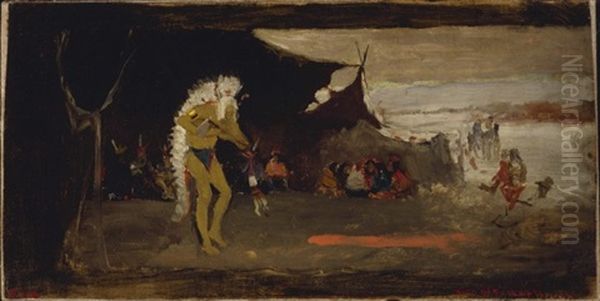 Dance Scene Oil Painting by George de Forest Brush