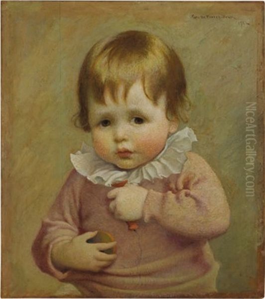 Portrait Of A Small Child Oil Painting by George de Forest Brush