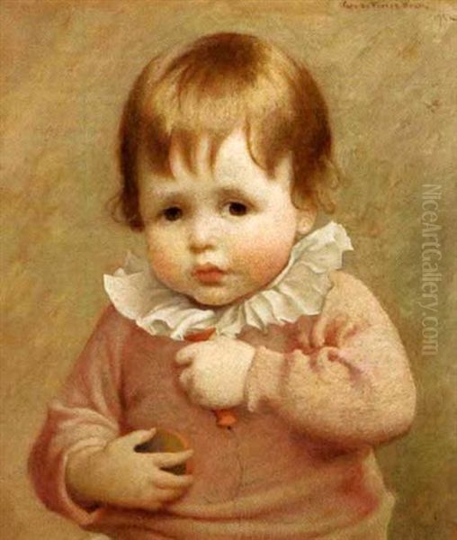 Portrait Of A Small Child Oil Painting by George de Forest Brush