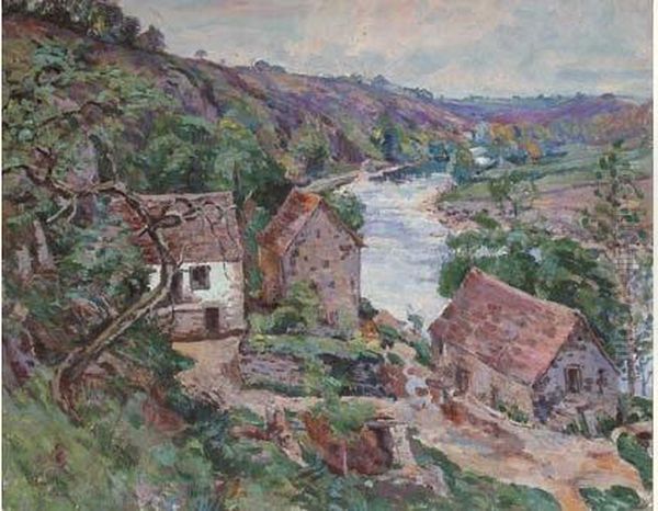 Paysage De La Creuse Oil Painting by Eugene Alluaud