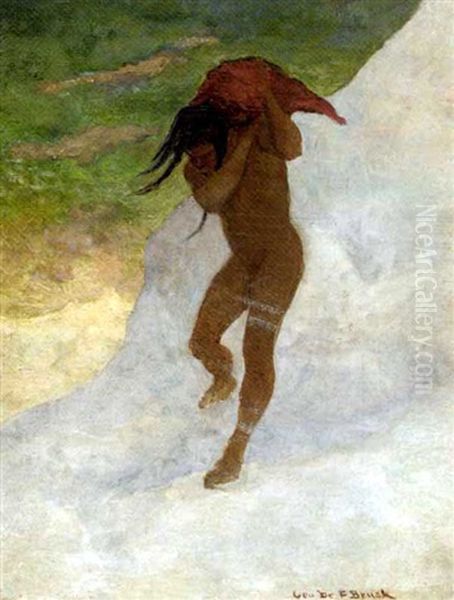 Indian Carrying Home The Kill Oil Painting by George de Forest Brush