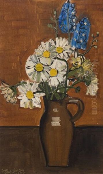 Bouquet De Fleurs Oil Painting by Jean Brusselmans