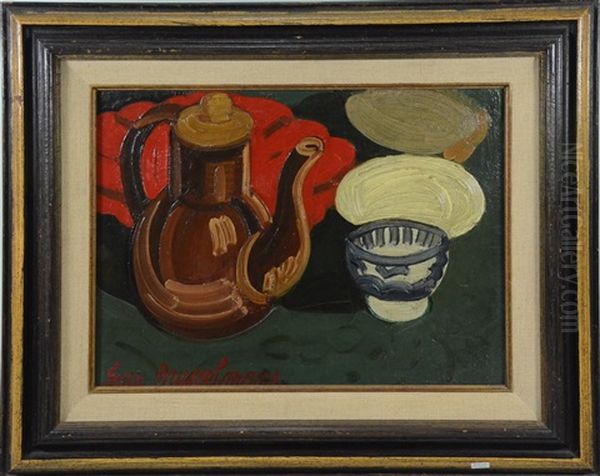 Nature Morte A La Cafetiere Oil Painting by Jean Brusselmans