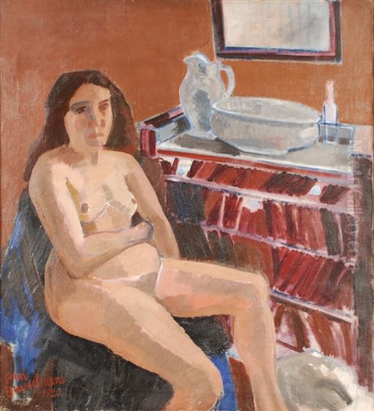 Jeune Femme A Toilette Oil Painting by Jean Brusselmans