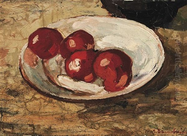 L'assiette Aux Tomates Oil Painting by Jean Brusselmans