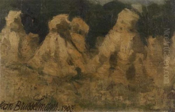 Haystacks Oil Painting by Jean Brusselmans