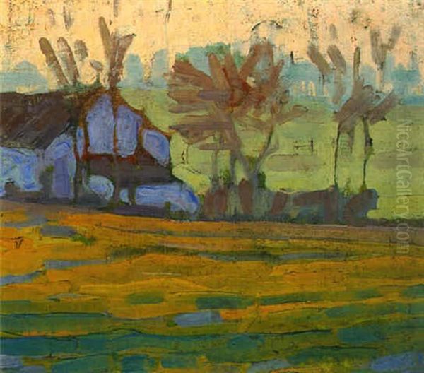 La Ferme Bleue Oil Painting by Jean Brusselmans