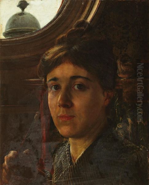 Autoportrait Oil Painting by Anna Alma-Tadema