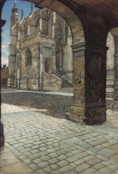 Eton College Chapel Oil Painting by Anna Alma-Tadema