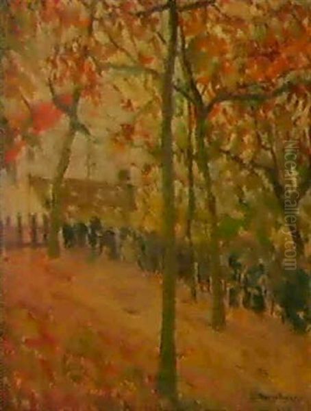 Automne Oil Painting by Jean Brusselmans