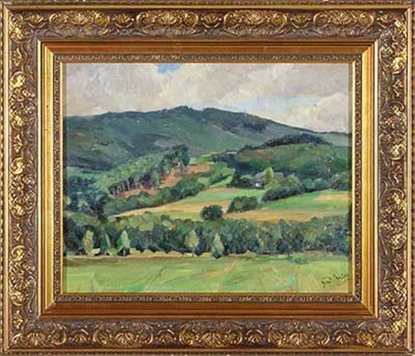 Sommer Im Mittelgebirge Oil Painting by Ferdinand Brutt