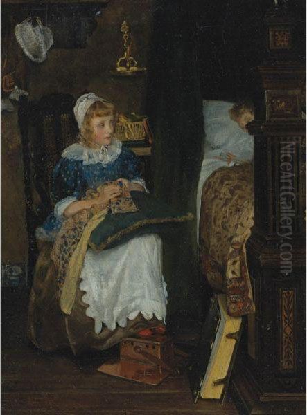 In Good Hands Oil Painting by Laura Theresa Epps Alma-Tadema