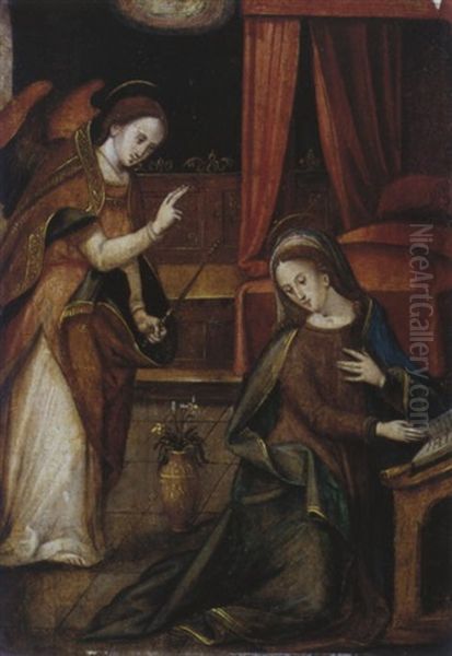 Maria Verkundigung Oil Painting by Bartholomaeus Bruyn the Elder