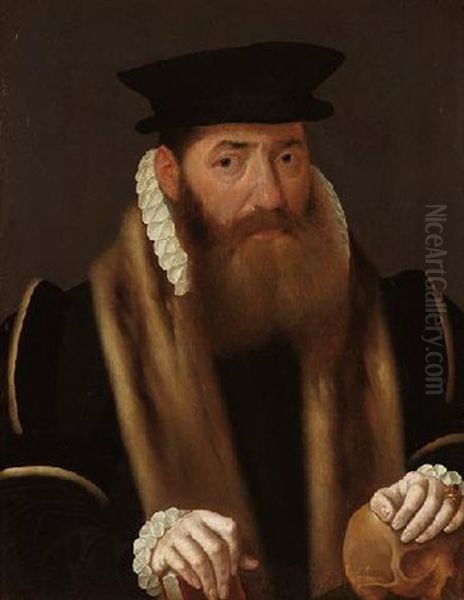 Bildnis Eines Kolner Ratsherrn Oil Painting by Bartholomaeus Bruyn the Elder