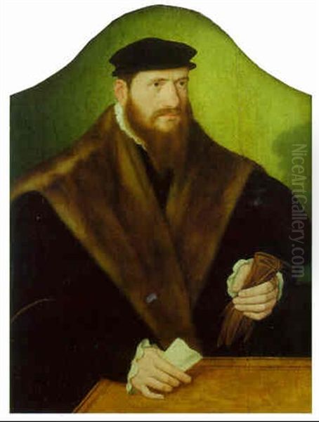 Portrait Of A Berger Oil Painting by Bartholomaeus Bruyn the Elder