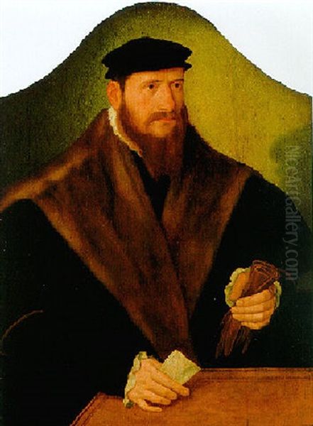 Bildnis Eines Bartigen Herrn Oil Painting by Bartholomaeus (Barthel) Bruyn the Younger