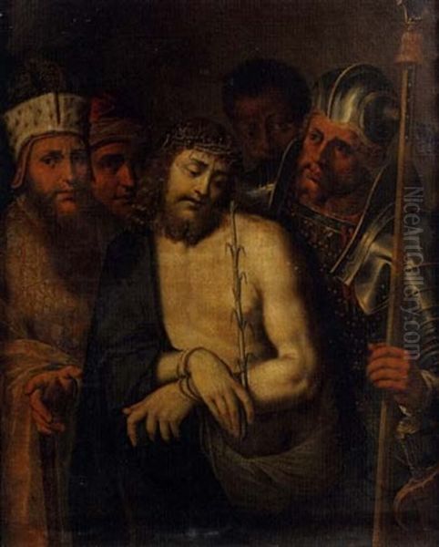 Le Christ Aux Outrages Oil Painting by Artus van Bruyn