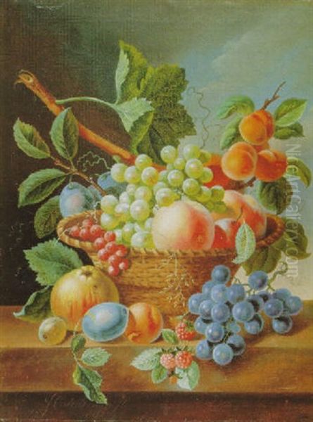 Fruchtestilleben Oil Painting by Johannes Cornelis de Bruyn