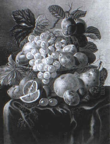 A Still Life Of Fruit On A Table Oil Painting by Johannes Cornelis de Bruyn