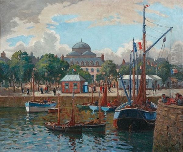 Fishing Port France Oil Painting by Charles David Jones Bryant