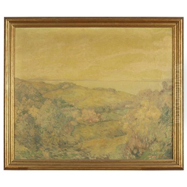 Landscape With Rolling Hills Oil Painting by Everett Lloyd Bryant